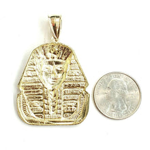 Load image into Gallery viewer, 10k yellow solid Gold Egyptian pharaoh king head Pendant jewelry fine gift 9.7g