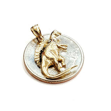 Load image into Gallery viewer, 14k yellow Gold Dinosaur Full body animal Jurassic Pendant charm jewelry 1.8g