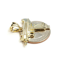 Load image into Gallery viewer, 10k yellow Gold solid Uzi machine gun Pendant charm gift male fine jewelry 2.3g