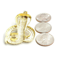 Load image into Gallery viewer, New 10k yellow gold cobra snake reptile Pendant charm gift fine jewelry 11.9g