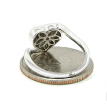 Load image into Gallery viewer, 0.14Ct Natural Diamond In 14k white Gold Women's heart Ring fine gift Size 6.75
