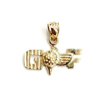 Load image into Gallery viewer, 14k yellow Gold Golf word ball Pendant charm sport game fine jewelry gift 1.4g