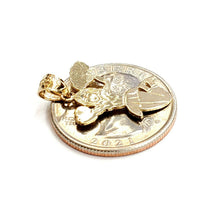Load image into Gallery viewer, 14k yellow Gold Solid cheerleader ballerina dancer Pendant charm jewelry 1.4g