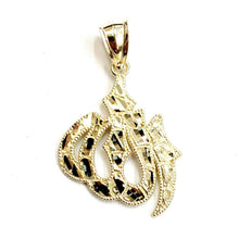 Load image into Gallery viewer, 10K Yellow Gold Nugget Allah Islamic God Pendant Charm religious jewelry 2.1g