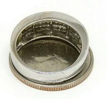 Load image into Gallery viewer, 1.25ct genuine diamond 14k White Gold Women wide band Ring fine jewelry Size 7