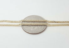 Load image into Gallery viewer, New 14K Yellow Gold 1.4mm Square Spiga Wheat Chain Necklace fine gift 4.1g 18"