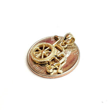 Load image into Gallery viewer, 14k yellow Gold wheelchair handicap disability Pendant charm fine jewelry 2.4g