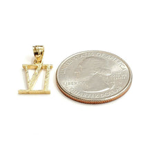 Load image into Gallery viewer, New 14KT Yellow Gold Solid Roman number 4 Pendant charm gift Fine Jewelry 1.2g