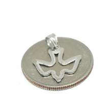 Load image into Gallery viewer, New 14k white gold Espiritu Santo pendant charm religious fine jewelry 0.7g