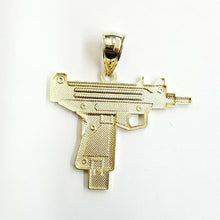 Load image into Gallery viewer, New 10k yellow Gold solid Uzi machine gun Pendant charm fine jewelry unisex 5.9g