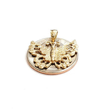 Load image into Gallery viewer, New 14k yellow Gold solid butterfly Pendant charm gift fine jewelry 2.8g