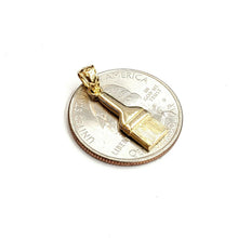 Load image into Gallery viewer, New 14k Yellow Gold paint brush Pendant charm painting tool fine jewelry 1.2g