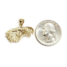 Load image into Gallery viewer, New 14k yellow Gold eagle Head Pendant charm gift fine jewelry unisex 3.1g