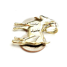 Load image into Gallery viewer, New 10k yellow Gold Goat Pendant charm diamond cut animal fine gift jewelry 6.4g