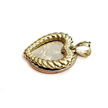 Load image into Gallery viewer, New 10k yellow gold heart pendant charm love amor fine gift women jewelry 2.4g