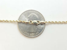Load image into Gallery viewer, New 10K yellow gold 2mm hollow rope chain Necklace fine gift jewelry 4.3g 24"