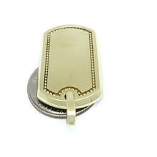 Load image into Gallery viewer, real 10k yellow Gold solid dog tag Pendant charm shiny fine gift jewelry 6.7g