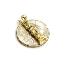 Load image into Gallery viewer, 14k Yellow gold 3D New York statue of liberty pendant charm Gift fine jewelry 3g