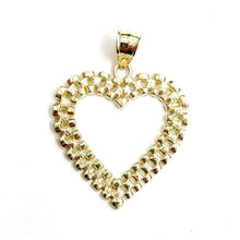 Load image into Gallery viewer, New 10k yellow gold heart pendant charm love Amor fine gift women jewelry 3g