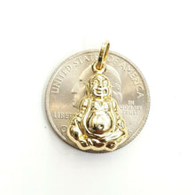 Load image into Gallery viewer, New 14k yellow gold 3D hollow buddha buda buddah pendant charm fine jewelry 1.6g