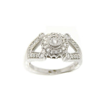 Load image into Gallery viewer, pre owned 0.40ct genuine diamond 14k White Gold Women Ring fine jewelry Size 7