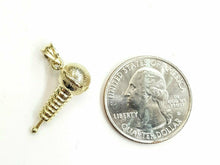 Load image into Gallery viewer, New 10k solid yellow Gold microphone Pendant singer music jewelry fine gift 3.3g