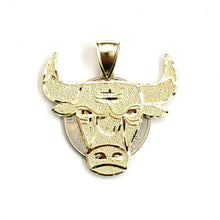 Load image into Gallery viewer, 10k yellow solid Gold Taurus bull zodiac Pendant charm fine gift jewelry 3.6g