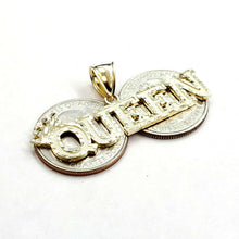 Load image into Gallery viewer, 10k yellow Gold Queen Crown Tiara Pendant charm diamond cut fine jewelry 4.4g