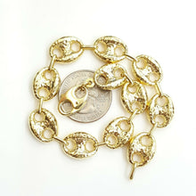 Load image into Gallery viewer, New 10K yellow gold 12.3mm hollow puff Gucci link bracelet 14.1g jewelry 9.5"