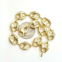 Load image into Gallery viewer, New 10K yellow gold 12.3mm hollow puff Gucci link bracelet 14.1g jewelry 9.5"