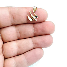 Load image into Gallery viewer, New 14k yellow Gold Tiny Dove bird Pendant charm love gift fine jewelry 1.1g