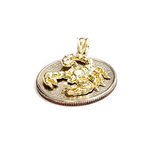 Load image into Gallery viewer, New 10k yellow gold scorpion Scorpio pendant charm zodiac sign fine jewelry 1.6g