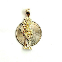 Load image into Gallery viewer, New 14k yellow gold Santa Muerte holy death Pendant fine gift jewelry unisex 2g