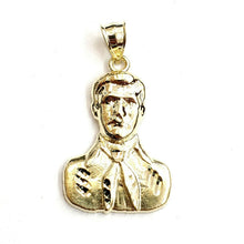 Load image into Gallery viewer, 10k yellow gold Jesus Malverde Narco saint Sinaloa pendant charm fine gift 4g
