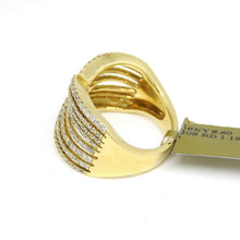 Load image into Gallery viewer, 1.19ct genuine diamond 18k yellow Gold Women wide anniversary band Ring Size 6.5