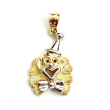 Load image into Gallery viewer, New 10k two tone gold clown face theater pendant fine gift jewelry unisex 2.9g