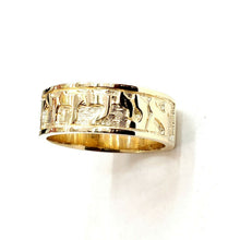 Load image into Gallery viewer, 14k yellow gold Ani Le Dodi I am my beloved's ring band Jewish jewelry 7.9g