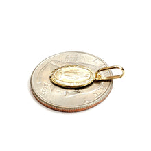 Load image into Gallery viewer, 14k yellow gold oval virgin Miraculous Milagrosa pendant charm religious 1.2g