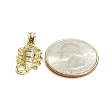Load image into Gallery viewer, New 10k yellow gold scorpion Scorpio pendant charm zodiac sign fine jewelry 1.5g