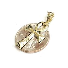 Load image into Gallery viewer, 10k yellow gold Egyptian ankh cross pendant charm fine religious jewelry 1.6g