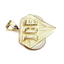 Load image into Gallery viewer, New 10k yellow Gold ICE diamond shape word Pendant diamond cut fine jewelry 9.7g