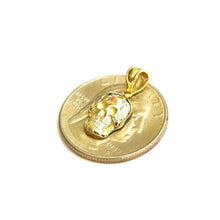 Load image into Gallery viewer, New 14k yellow Gold tiny Skull mummy dead Bone Pendant Gift fine jewelry 1.4g