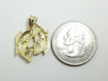 Load image into Gallery viewer, 10k yellow Gold Pisces fish zodiac Pendant charm fine gift jewelry unisex 2.1g
