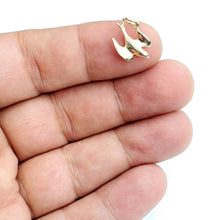 Load image into Gallery viewer, New 14k yellow Gold Tiny Dove bird Pendant charm love gift fine jewelry 0.9g
