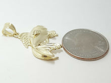 Load image into Gallery viewer, 10k yellow Gold fish Pisces zodiac Pendant charm fine gift jewelry unisex 3.9g