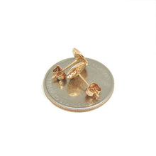 Load image into Gallery viewer, 14k Rose Gold 0.18Ct Round Diamond stud Earrings for women Push Back Fastening