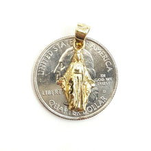 Load image into Gallery viewer, 14k solid yellow gold virgin Miraculous Milagrosa pendant religious jewelry 1g