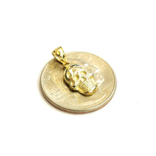 Load image into Gallery viewer, New 14k yellow Gold tiny Skull mummy dead Bone Pendant Gift fine jewelry 1.4g