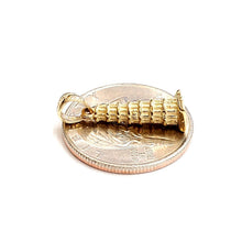 Load image into Gallery viewer, 14K Yellow Gold 3D Famous Leaning Tower of Pisa Charm Pendant Fine Jewelry 2.3g