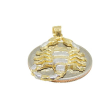 Load image into Gallery viewer, New 14k two tone gold scorpion full body pendant charm fine gift jewelry 2.5g